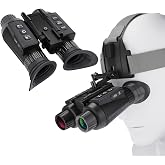 HUVIOVED NV8300 Head-Mounted Night Vision Goggles for Adults, 4K 3D Visual Digital Night Vision Binocular with Head Strap and 32GB Memory Card, 7 Gear Infrared, 8X Digital Zoom