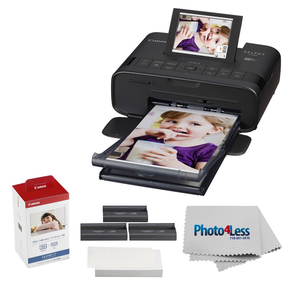 Buy Canon SELPHY CP1300 Compact Wireless Photo Printer (Black) +Canon KP108IN Color Ink and