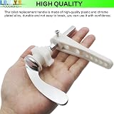 LRMYS Chrome Plated Toilet Tank Handle Universal Fit Silver view 3