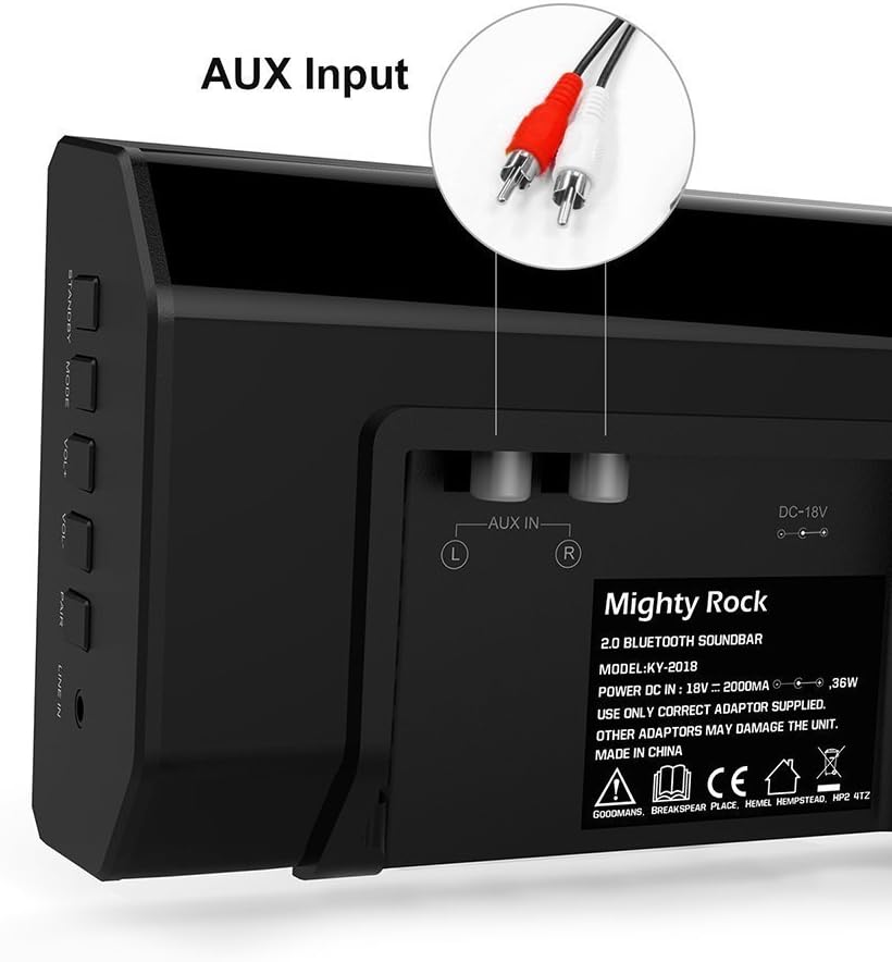 mighty rock 30w 2.0 channel soundbar