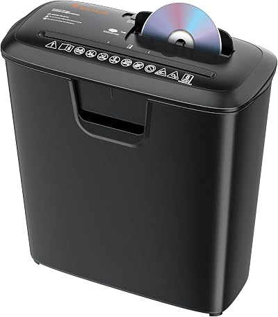 Bonsaii S120-C 8-Sheet StripCut Shredder 13L Overheat Protection CD Card