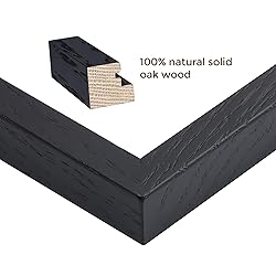Black Picture Frames 11x14 Set of 3, Light Wood 11