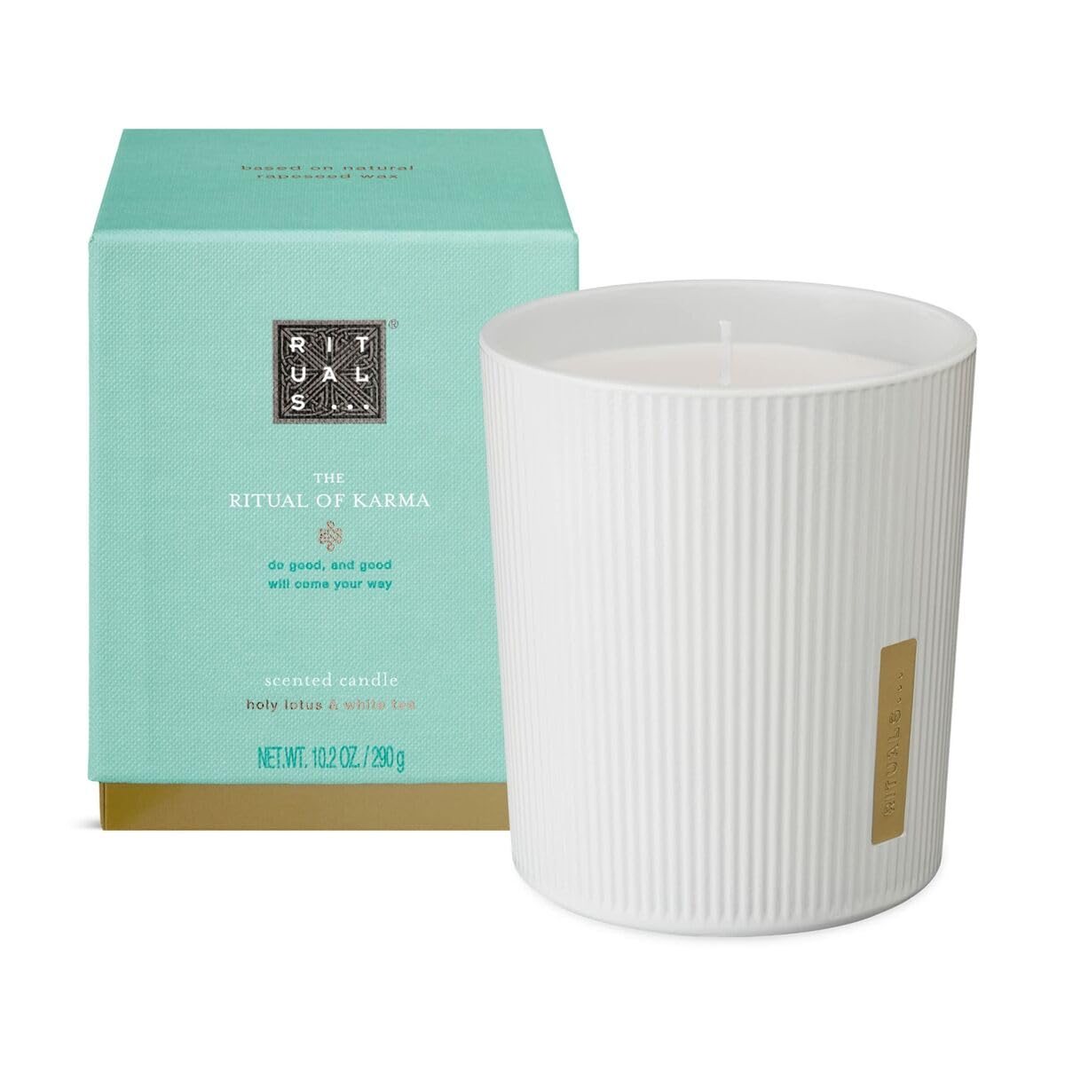 RITUALS 1246-32564 The Ritual of Karma Scented Candle 290 gr for Adults, Ideal for Everyday use, 290 gr