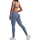 YEOREO Sleeveless Jumpsuits for Women Sexy Backless Gym Bodycon Lizvette V Back Scrunch Butt Rompers