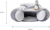 Nuby Penguin Sit-Me-Up Baby Seat Inflatable Play Seat with Tray - Grey view 5