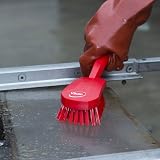 Vikan 419288 Short Handle Scrubbing Brush Stiff Gray view 6