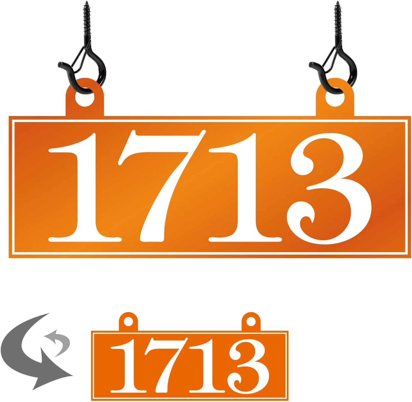 Plaques & Wall Art - Hanging Address Plaque Sign - Custom House Number Sign Plaque,Address Sign,House Address Numbers for Outside House,Mailbox Post,Lamp Post,Pillar,Store,Yard,Apartment - Reflective 911 Visibility Two Hooks Double Sided 13