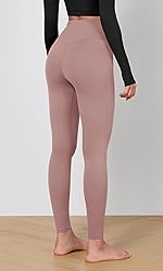 ODODOS Women's Cross Waist Yoga Leggings with Inner