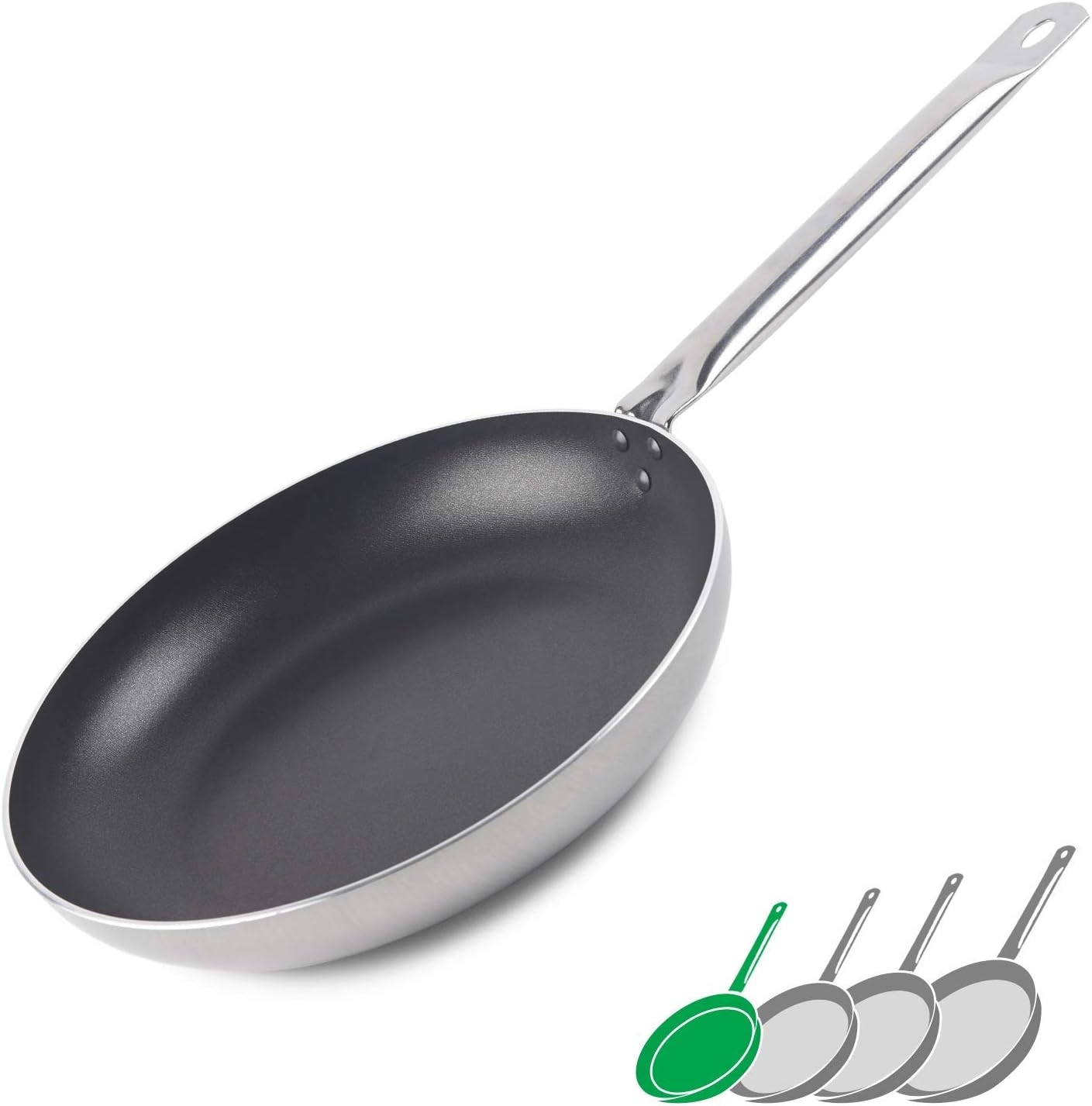 padelle antiaderenti con maniglie di aiuto