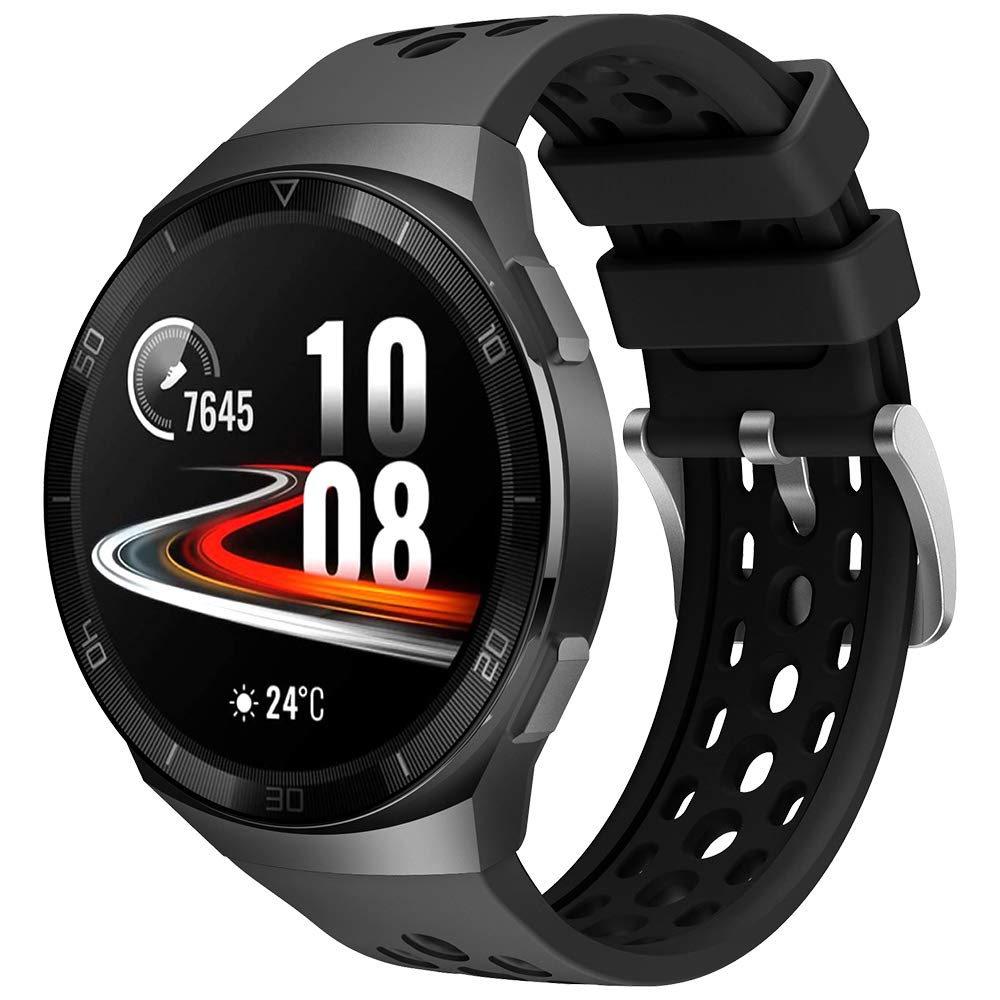 Songsier Strap Compatible with Huawei Watch GT2e, Sport Waterproof Soft Silicone Replacement Strap Bracelet Band Only for Huawei Watch GT2e