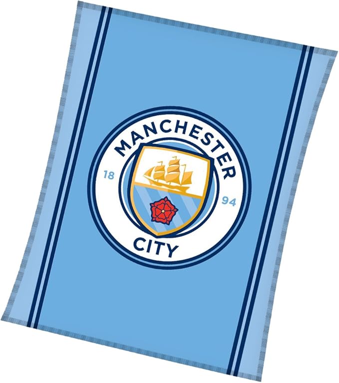 Manchester City F.C. fleece blanket 110 x 140 cm blue Amazon.co.uk