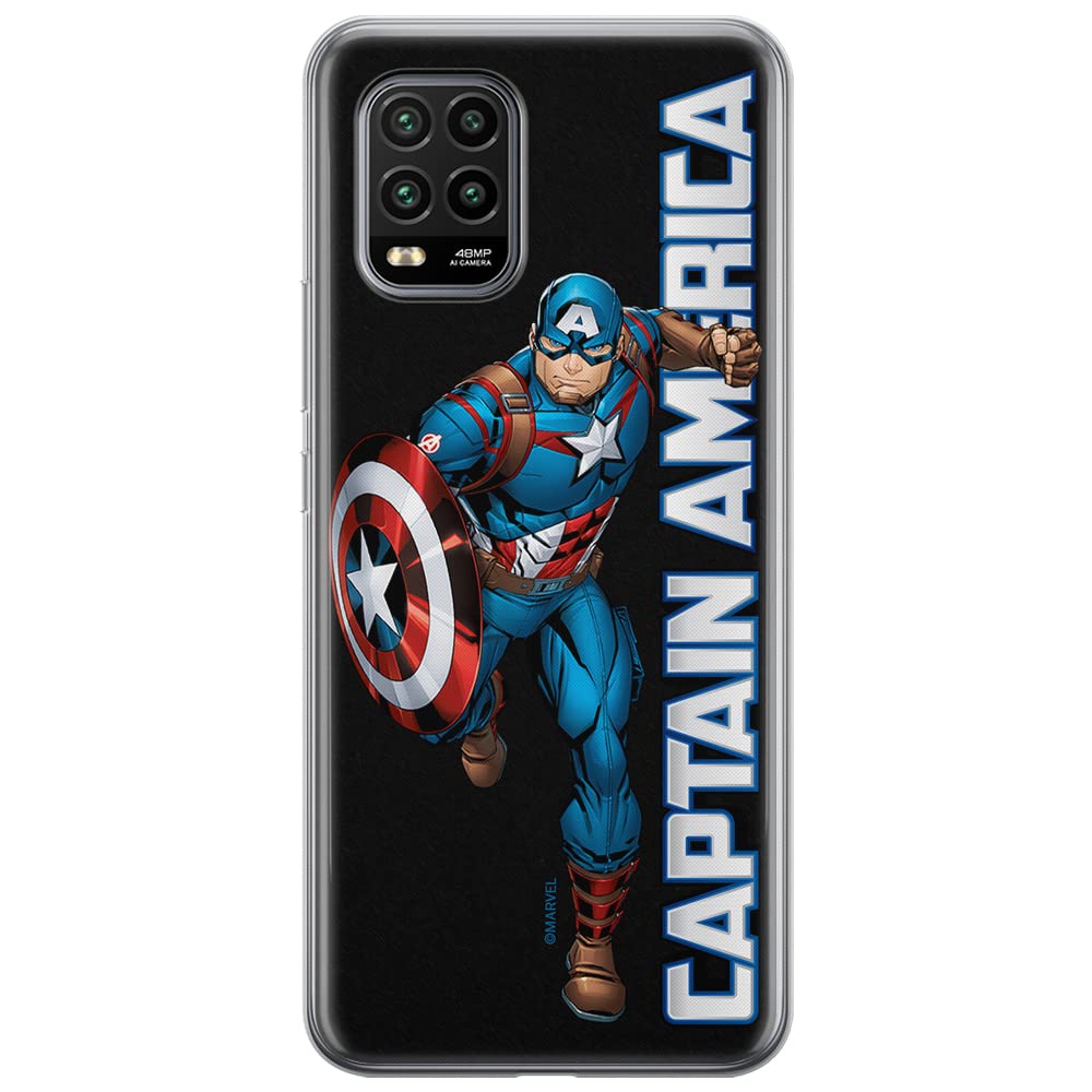 ERT GROUP mobile phone case for Xiaomi MI 10 LITE original and officially Licensed Marvel pattern Captain America 030 optimally adapted to the shape of the mobile phone, case made of TPU — image 1