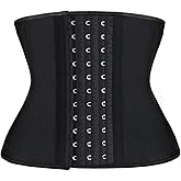Atbuty Short Torso Waist Trainers Cincher Corset Underbust Body Shaper Latex Sport Girdle