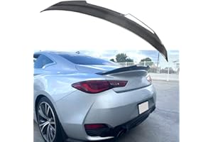 Meyffon Rear Trunk Spoiler Wing Fits for Infiniti Q60 2017-2022 Carbon Fiber Look Rear Lid Spoiler PSM Style