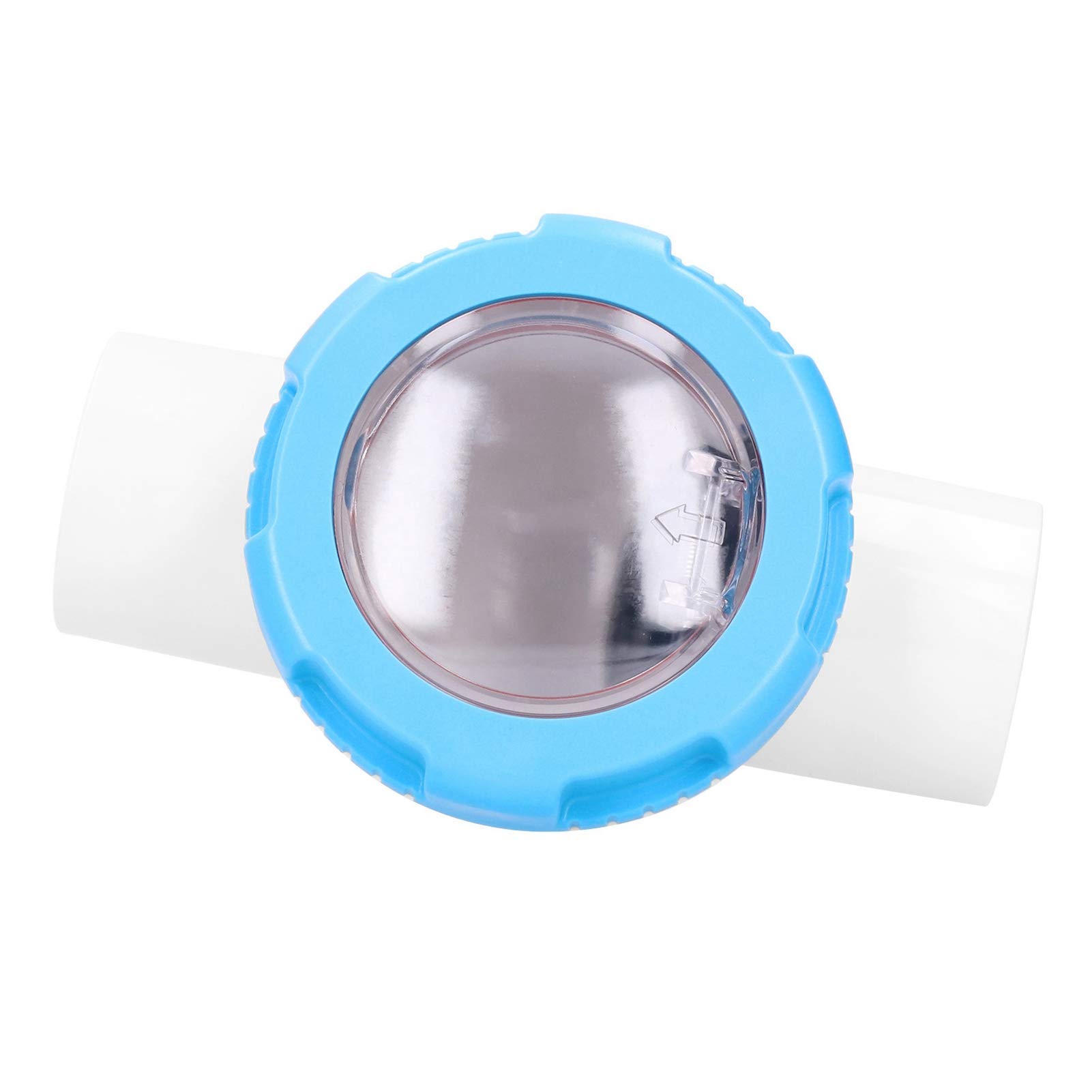 Swimming Pool Check Valve, 2in Visible Check Valve Non Return Anti-Backflow Accessories for Swimming Pool One-Way Pipe