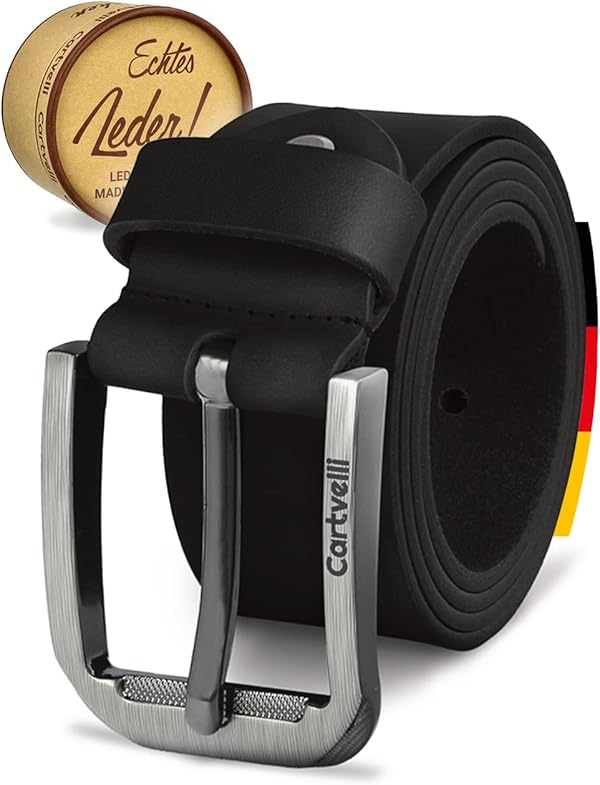 Cartvelli Premium Ledergürtel Herren Made in Germany mit Geschenkbox - Echtleder-Gürtel 40mm