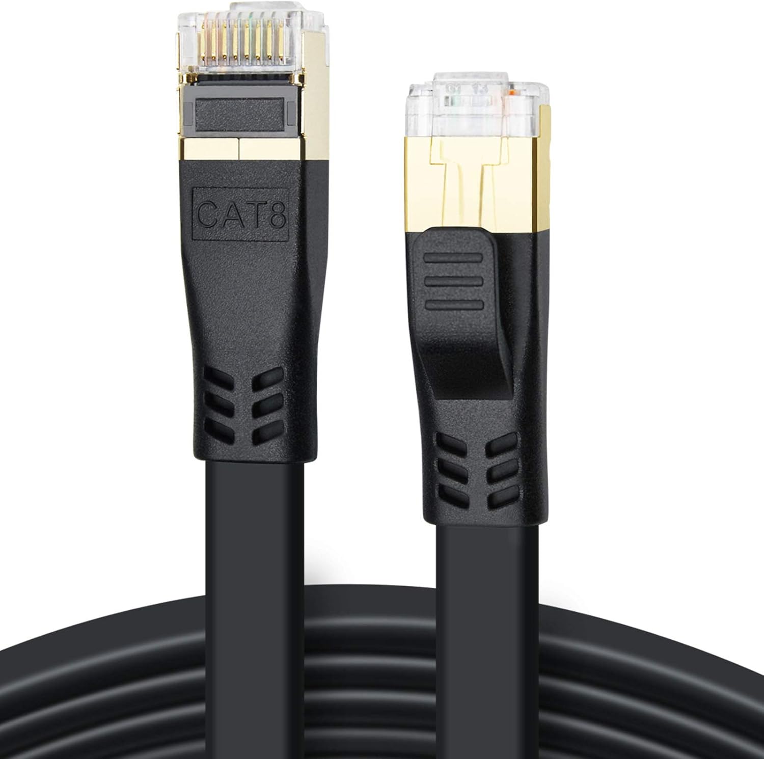 DDMALL CAT8 Ethernet Cable, 0.5m 1m 2m 3m 5m 6m 8m 10m 15m 20m 30 m,High Speed 40Gbps 2000MHz Flat CAT8 Patch Cord