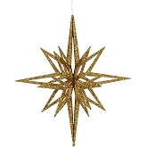Vickerman 16" Gold Iridescent Star Christmas Ornament
