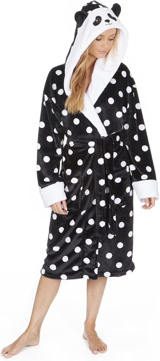 bademantel damen mit punkten