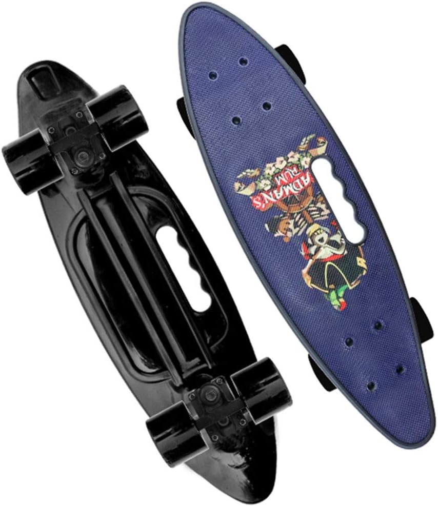 Mhjmijb Complete 22 Inch Mini Cruiser Skateboard, for Beginner,Portable Design (Color : B)