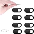 Webcam Cover, Reayouth 8-Pack Ultra Thin Web Laptop Camera Cover Slide [Refuse Spying] fits Laptop, Desktop, PC, MacBook Pro, iMac, Mac Mini, Computer,Tablet, Smart Phone, Protecting Your Privacy Security (Black)