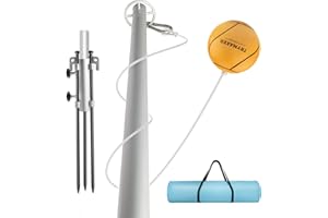 Trymaker Tetherball Set with Base,Tetherball Equipment with Pole for Backyard and Outdoor,Tetherball Set with Base Heavy Duty