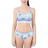 Littleforbig Silky Lacy Trim Women Nightwear Strap Sleepwear Cami Top Shorts Lingerie Little Blue Bralette Loungewear Set