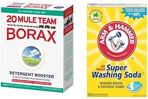 20 MULE TEAM Mule Team Liquid Borax and Arm & Hammer Super Washing Soda, Variety Pack, Unscented
