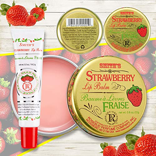 Smiths Rosebud Salve Lip Balm in Tin Can 0.8oz (22g) and Tube 0.5oz (14