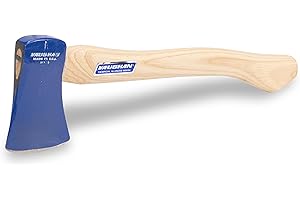 VAUGHAN Sportsman Camp Axe, Made in The USA, Fits in Tackle Box, 10 Inch Hickory Handle, VN33224