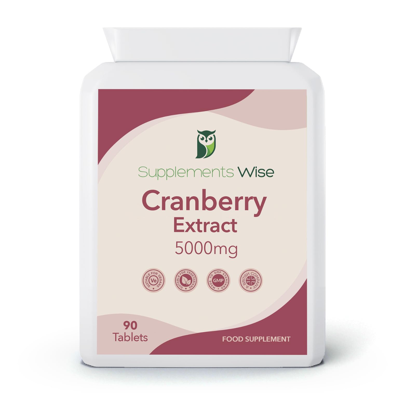 Cranberry Tablets for Urinary Infections - 90 x 5000mg Cranberry Pills - Cystitis Remedies - Bladder Infection Treatment - Kidney Cleanse Supplements - UTI Treatment for Women and Men