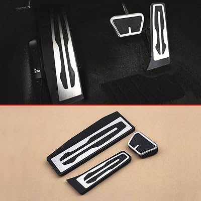 LEIDADA Steel Foot Rest Gas Brake Pedal Accelerator Plate Covers Non Slip, for BMW 1 2 3 4 Series F30 F31 F34 F20 F21 F22 F23 F32 F33 F36