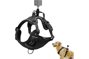 Dog Harness for Gopro, Adjustable Dog Harness Mount for Gopro 13 12 11 10 9 8 7 Insta360 X5 X4 X3 Go3s DJI Osmo Action 5pro 4
