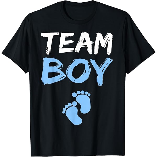 Amazon.com: Gender Reveal Baby Shower Shirt - Team Boy T-Shirt