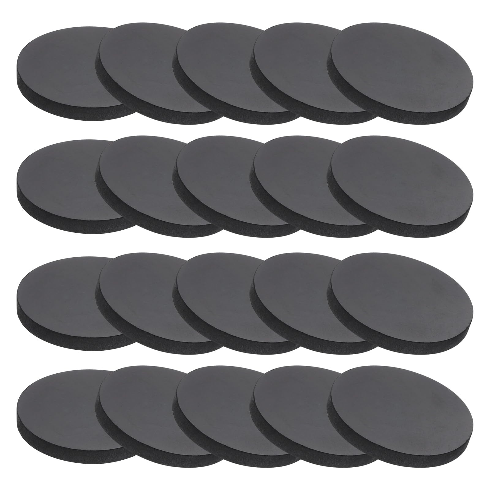 PATIKIL Rubber Solid Discs Washers, 20 Pcs 55mm OD x 6mm Thick Rubber Round Gasket Pad Bushings Spacer Washer for DIY Gasket Craft, Black
