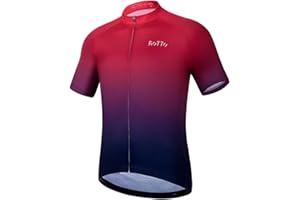 ROTTO Cycling Jersey Mens Bike Shirt Short Sleeve Gradient Color Series