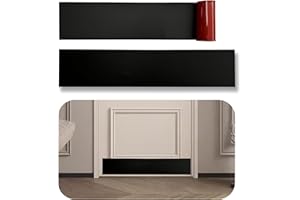 BAJIAOREN 2 Pack Silicone Rubber Door Kick Plate 8x28 Inches Self Adhesive Black Cut-to-Fit KickPlates for 24-28 30 Inch Wide Doors Peel and Stick On 8''x28''