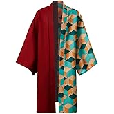 WeizhaonanCos Mens Cosplay Costume Robe Kimono Cape Anime Haori Halloween Role play Outfit