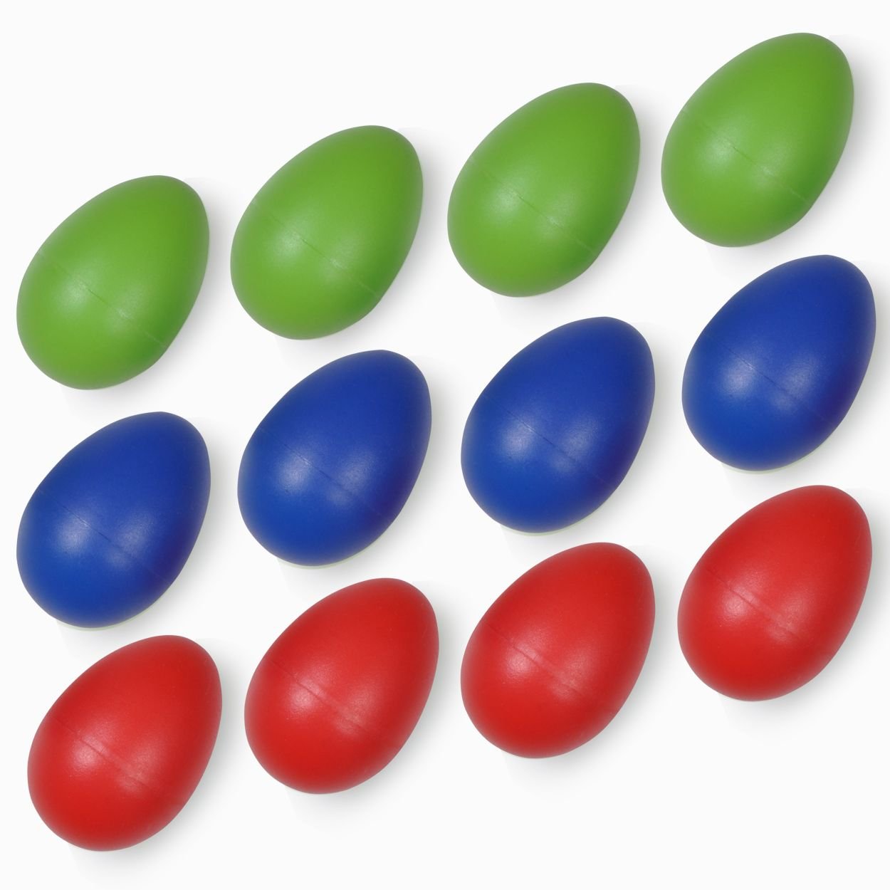 Egg Shakers NO LEAD PELLETS! KID-SAFE BEANS! (1 Dozen, 12 Pack) Durable ABS Plastic Musical Percussion Instrument – BPA-FREE Toy Shaker Rattle Maracas For Kids, Children, Toddlers, Babies, Infants