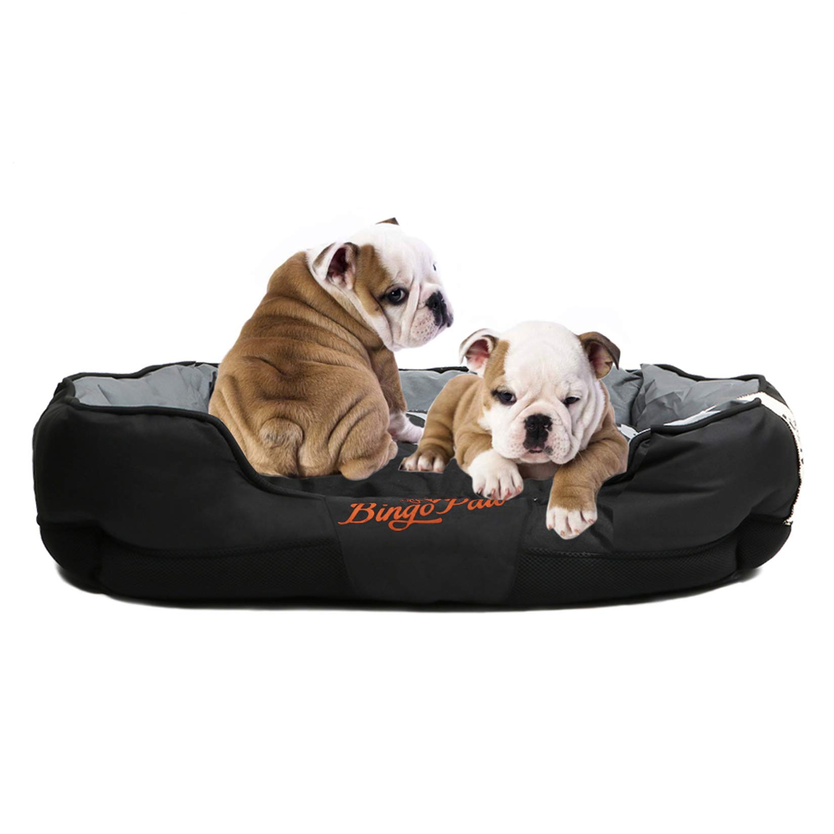 BingoPaw Extra Large Washable Waterprof Dog Bed Black XL(105X80cm)