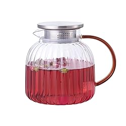 Wlasss Glass Teapot,Stovetop Safe,46.8 oz/1385 ml