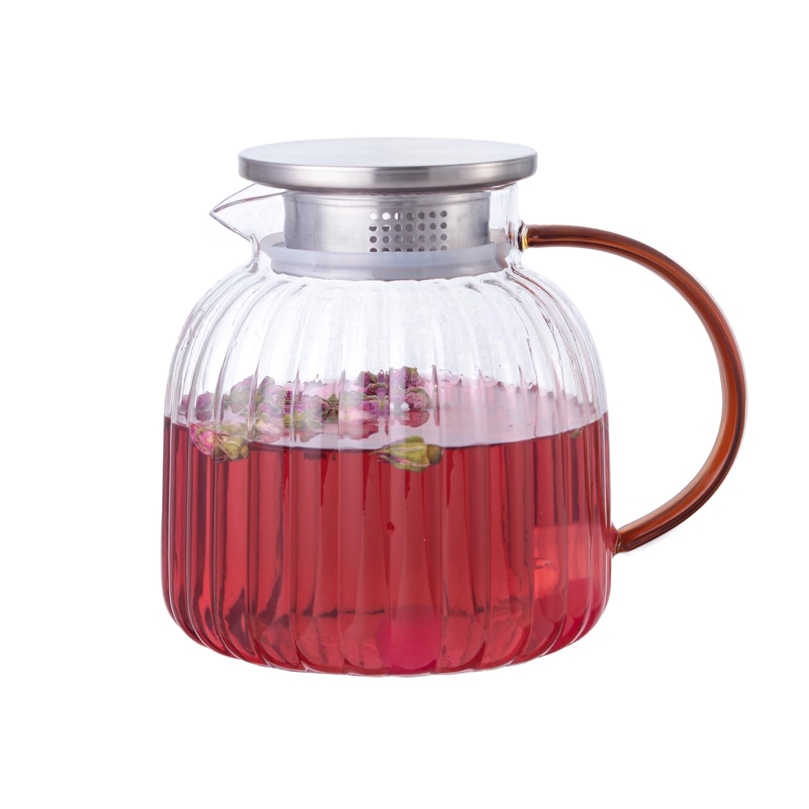 Wlasss Glass Teapot,Stovetop Safe,46.8 oz/1385 ml