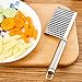 Crinkle Cutter,abtong Crinkle French Fry Cutter Stainless Steel veggies Crinkle Cutter Knife Wave Crinkle Cut Tool Carrot Slicer