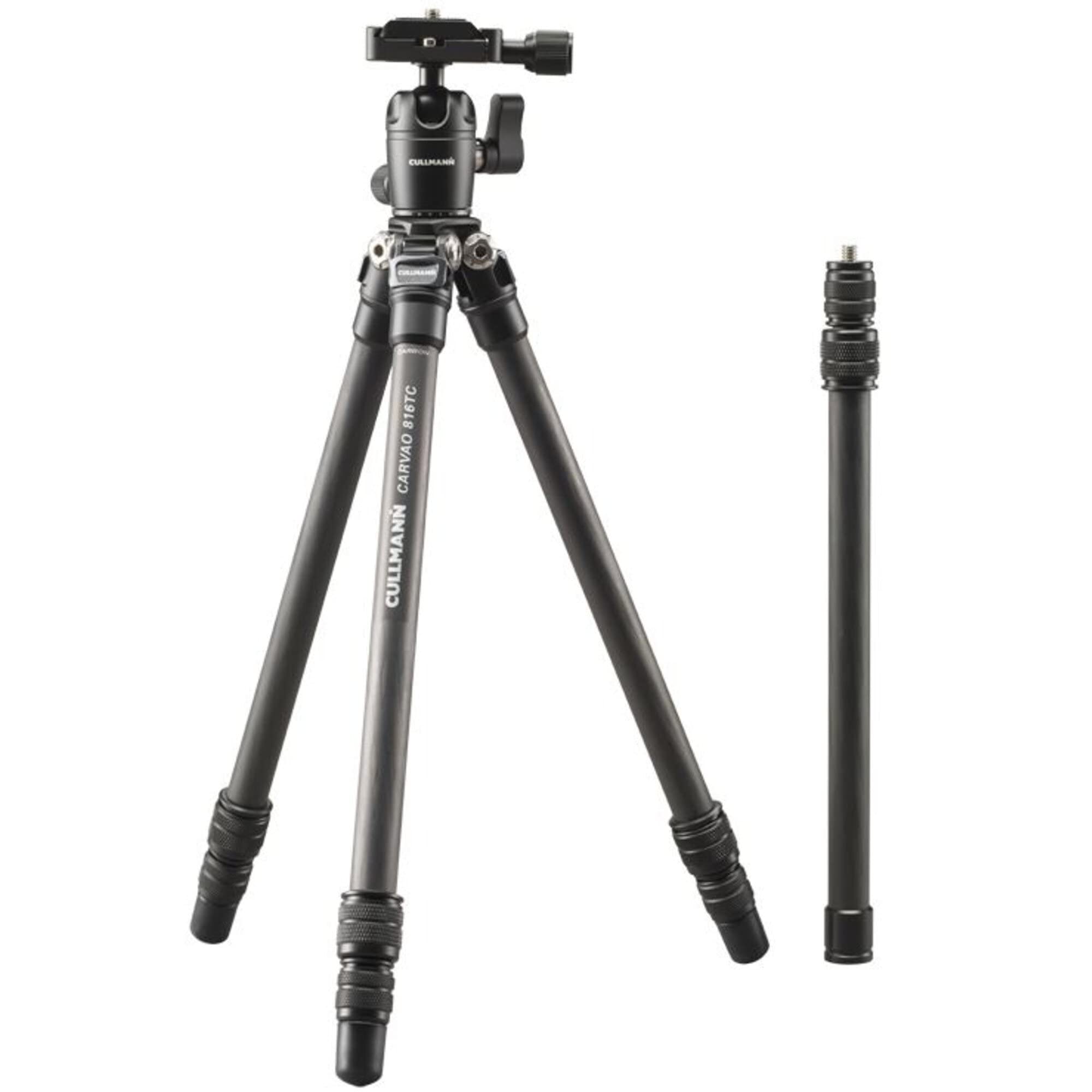 Cullmann - 56815 - Carvao 816TC Travel tripod made of carbon (max. extension height 137cm, packing size 38 cm, weight 500g)