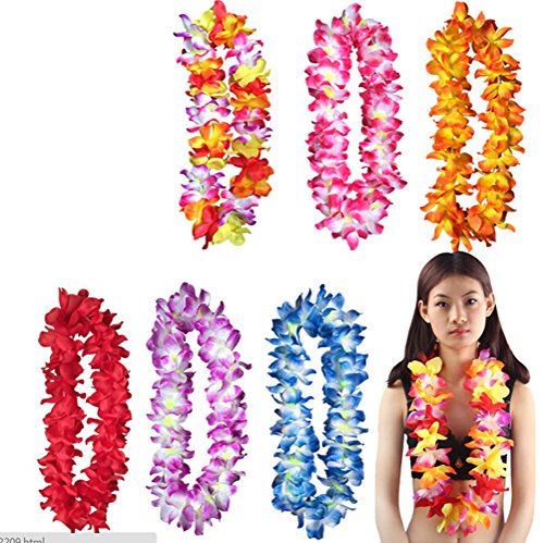 Arlai 1 Pcs Purple Silk Flower Hawaiian Beach Wedding leis