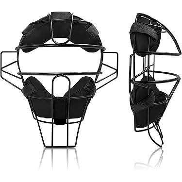 Masque Attrape-gorge Baseball/softball Noir - Taille Unique, Protection Cou