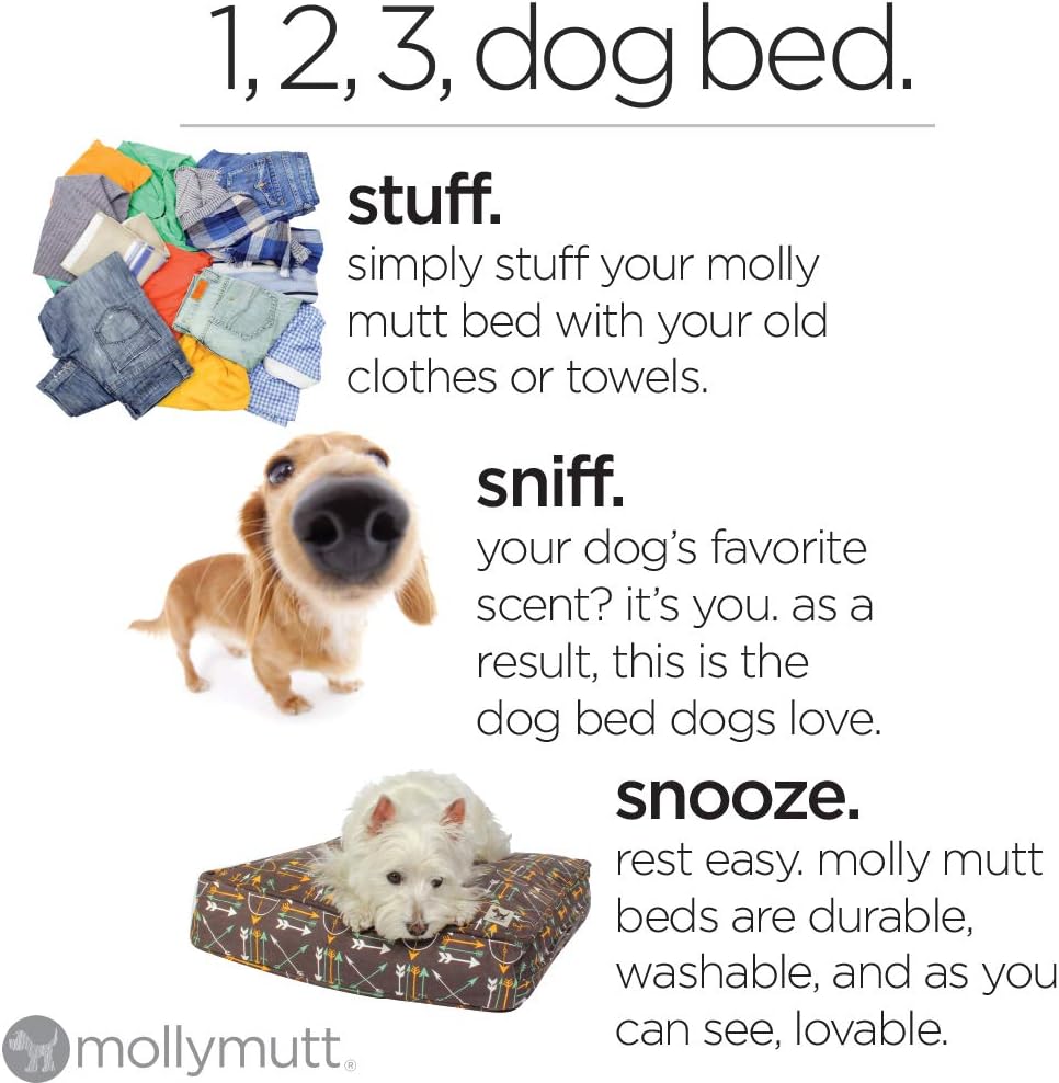 Molly Mutt Medium Large Dog Bed Cover - Med Dog Bed Cover - Dog Calming Bed - Puppy Bed - Medium Pet Bed - Large Dog Bed Cover - Washable Dogs Bed Cover - Pet Bed with Removable Cover - Dog Bed Covers, Model Number: dd35b : Pet Bed Covers : Pet Supplies