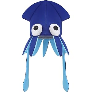 OhMill Octopus Hat for Adults Funny Hats Crazy Squid Hat Jelly Fish Hats Sea Creature Costume Halloween Party Cosplay