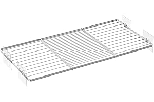 WEJIPP Closet Tension Shelves Organizer Expendable Cabinet Wire Storage Shelving Rack Heavy Duty Metal DIY Divider Separator for Cabinet Wardrobe Cupboard Pantry Kitchen Bedroom