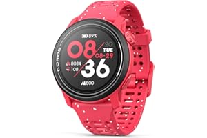 COROS PACE 3 Sport Watch GPS, Lightweight and Comfort, 17 Days Battery Life, Dual-Frequency GPS, Heart Rate, Navigation, Sleep Track, Training Plan, Run, Bike, and Ski (Red Silicone)